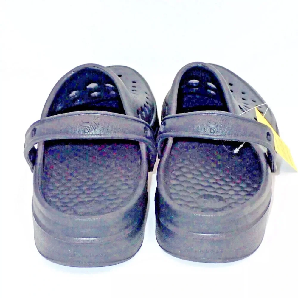 Joy Bees Rubber Shoes Clogs Sandals Slip On Black
